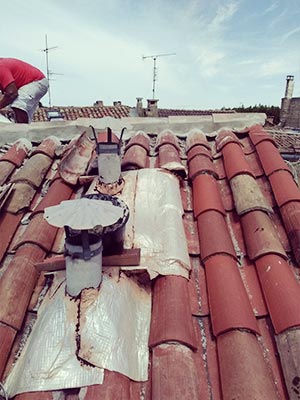 Réparation fuite toiture Boulbon